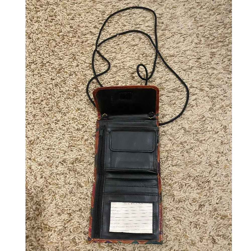Crossbody Wallet Genuine Leather